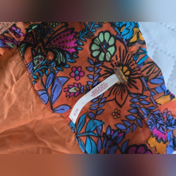 Free People Cassis Floral Printed Chiffon Dress - Picture 7 of 8